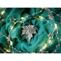 Silver Maple Leaf Brooch