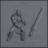 Barbarian Kogre, swordsman of Dragon Peak Figure (Unpainted)