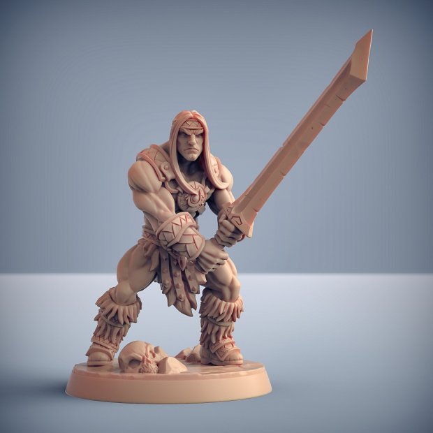 Barbarian Kogre, swordsman of Dragon Peak Figure (Unpainted)