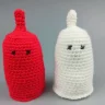 Ketchup/Mayonnaise Handmade Knitted Doll