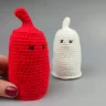 Ketchup/Mayonnaise Handmade Knitted Doll