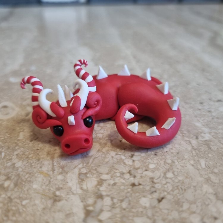 Red Baby Dragon Figure
