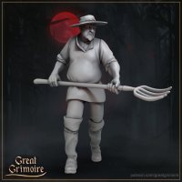 Peasant with pitchfork Figure (Unpainted)