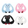 Bunny Squeaky Plush Dog Toy (Black)