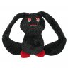 Bunny Squeaky Plush Dog Toy (Black)