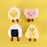 Cat Plush Toy with Built-In Bell (Cheese)