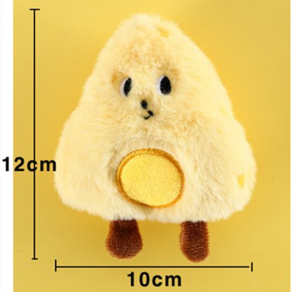Cat Plush Toy with Built-In Bell (Cheese)