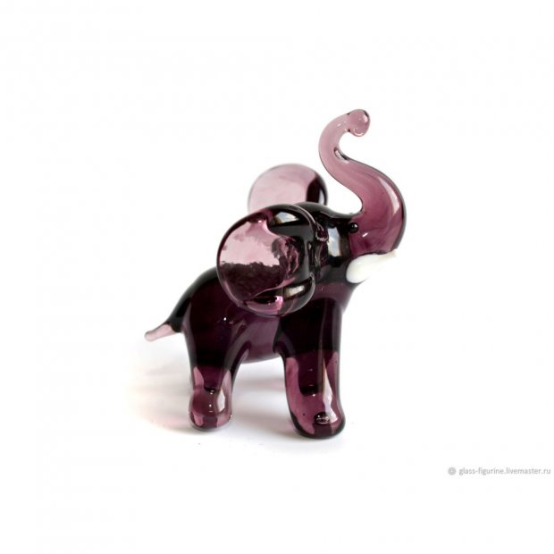 Violet Elephant Figure