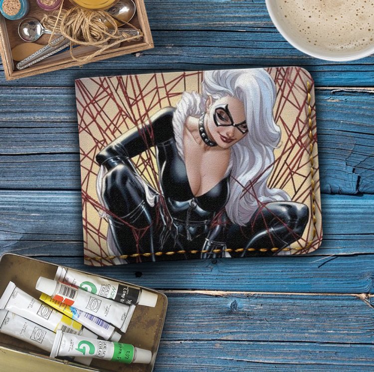 Handmade Marvel Comics - Black Cat V2 Custom Wallet