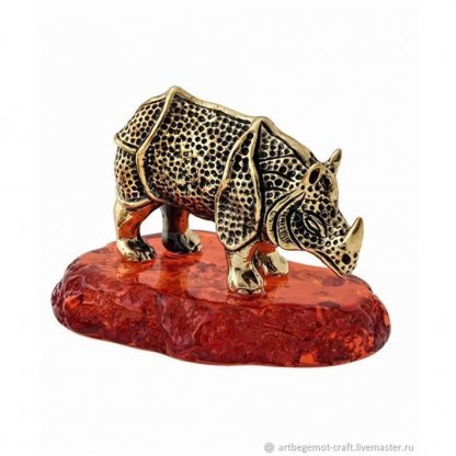 Standing Rhinoceros Figure