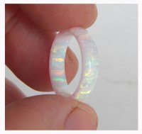 Very beautiful unique opal ring. Solid opal ring. Solid opal band. 