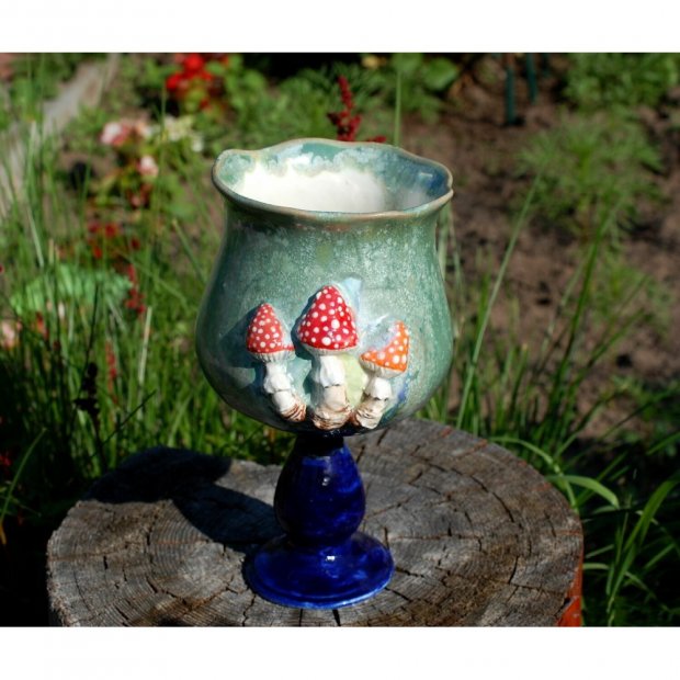 Drunken Wineglass Glass With Decor