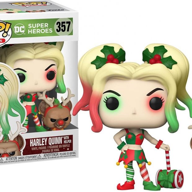 Funko Pop DC: DC Holiday - Harley Quinn with Helper Figure