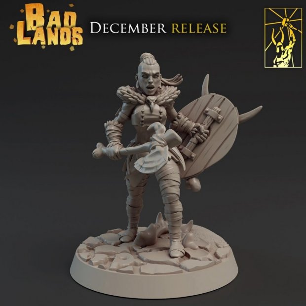 Wild warrior Hrevna Figure (Unpainted)