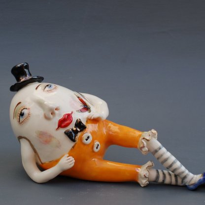 Handmade Porcelain Humpty Dumpty Figurine