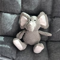 Squeaky Plush Dog Toy for Medium & Large Dogs (Grey)