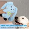 Bunny Squeaky Plush Dog Toy (Blue)