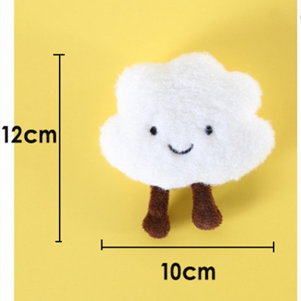 Cat Plush Toy with Built-In Bell (Clouds)