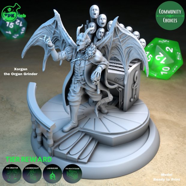 Xorgan the Organ Grinder Figure (Unpainted)