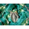 Silver Bindweed Leaf Brooch