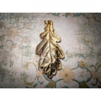 Gilded Oak Leaf Pendant Necklace