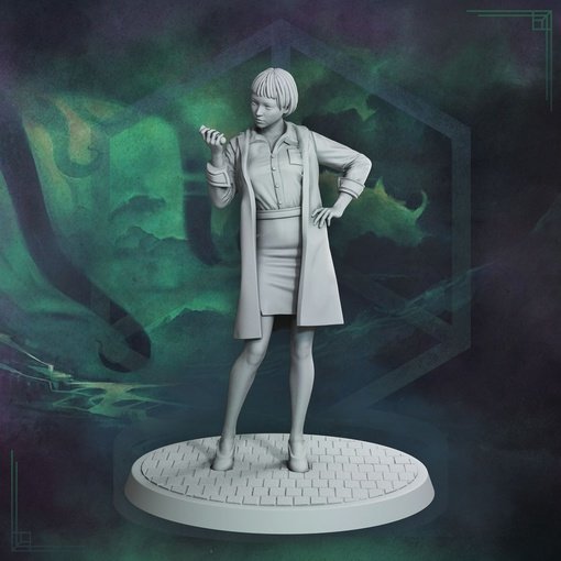 Kate Winthrop, Scientist - Ancient Horror Figure (Unpainted)