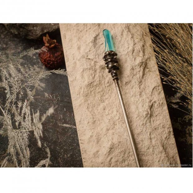 Blue Rhinestone Hairpin