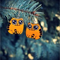 Cats with Big Eyes Earrings