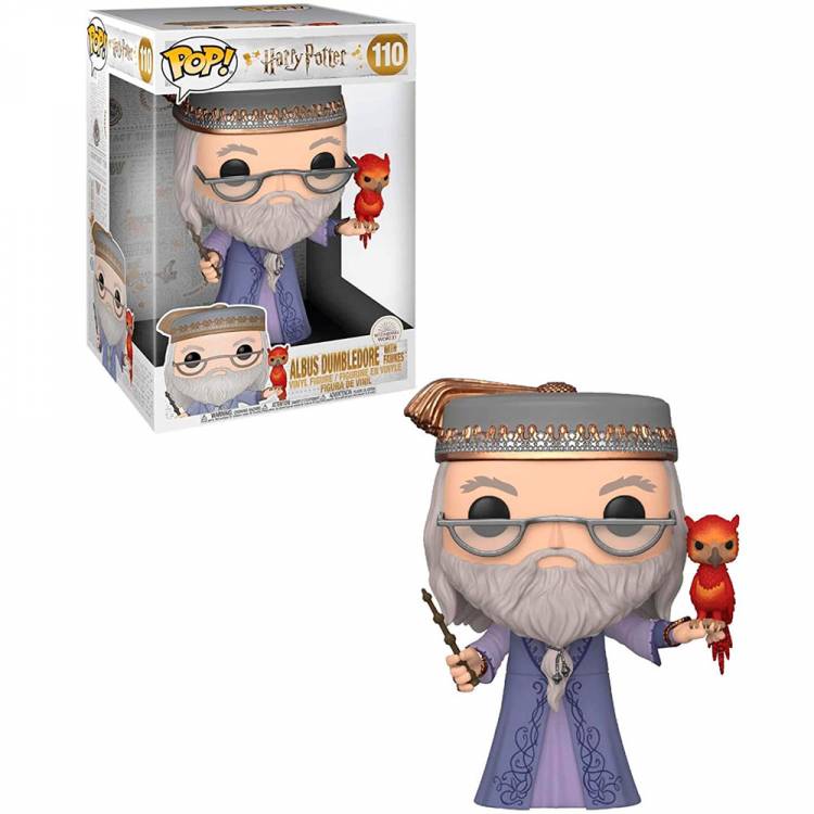 Funko POP Movies: Harry Potter - Dumbledore with Fawkes (10") Figure