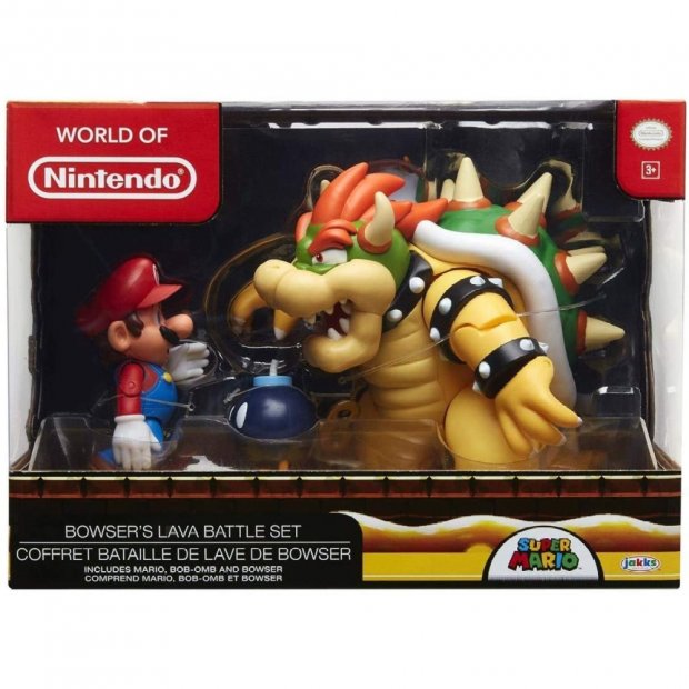 Jakks World of Nintendo - Super Mario, Bowser, BOB - OMB (Diorama) Figure