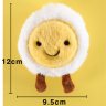 Cat Plush Toy with Built-In Bell (Poached eggs)