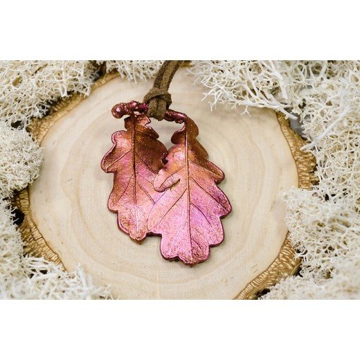 Oak Branch Pendant Necklace