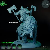 Mounted Dwarf 02 Figure (Unpainted)