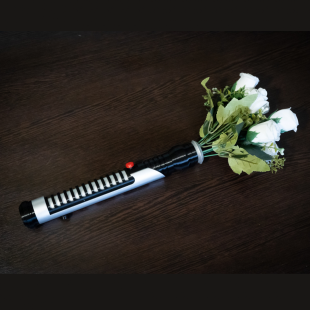 Personalized Qui-Gon Jinn Lightsaber Bridal Bouquet Holder | Star Wars wedding