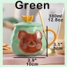 Pink Bear Mug with Crown Lid (380ml)