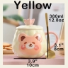 Pink Bear Mug with Crown Lid (380ml)