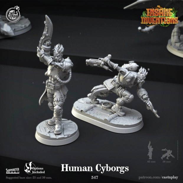 Human Cyborgs Figure (Unpainted)