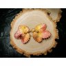 Golden Strawberry Leaf Earrings
