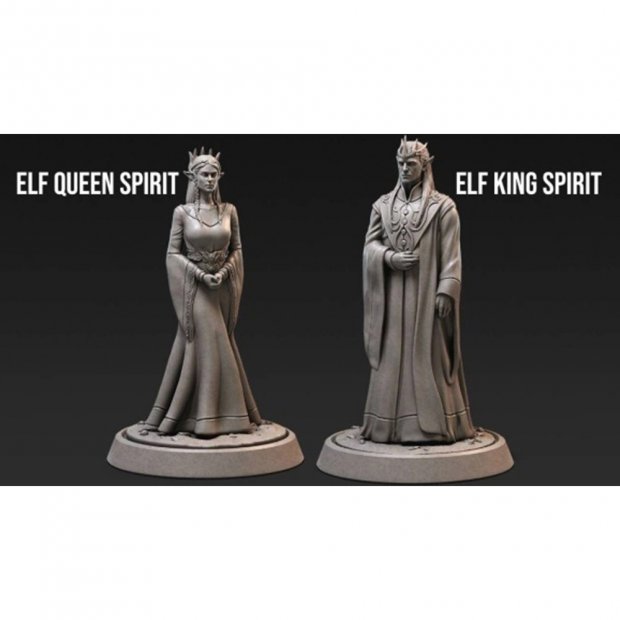 Elf Queen and King Spirit Figure (Unpainted)