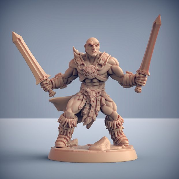 Barbarian Ingrom, swordsman of Dragon Peak Figure (Unpainted)