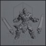 Barbarian Ingrom, swordsman of Dragon Peak Figure (Unpainted)