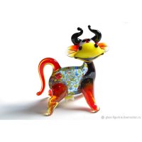 Colored Cow Figure