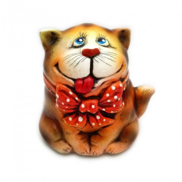Cat With Bow Figure