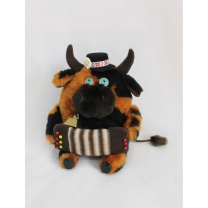 Bull Accordionist (25 cm) Plush Toy