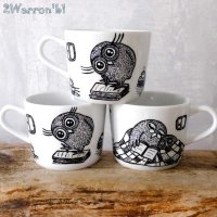 Owls (Black and White) Mug