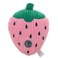 Bite-Resistant Plush Dog Toy (Strawberry)