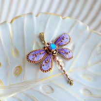 Purple Dragonfly Pendant