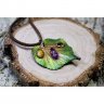 Drops On Leaf V.2 Pendant Necklace