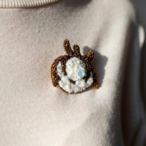 Cotton Flower Brooch