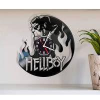 Handmade Hellboy Vinyl Clock Wall